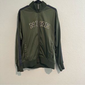 Nike green zip up jacket